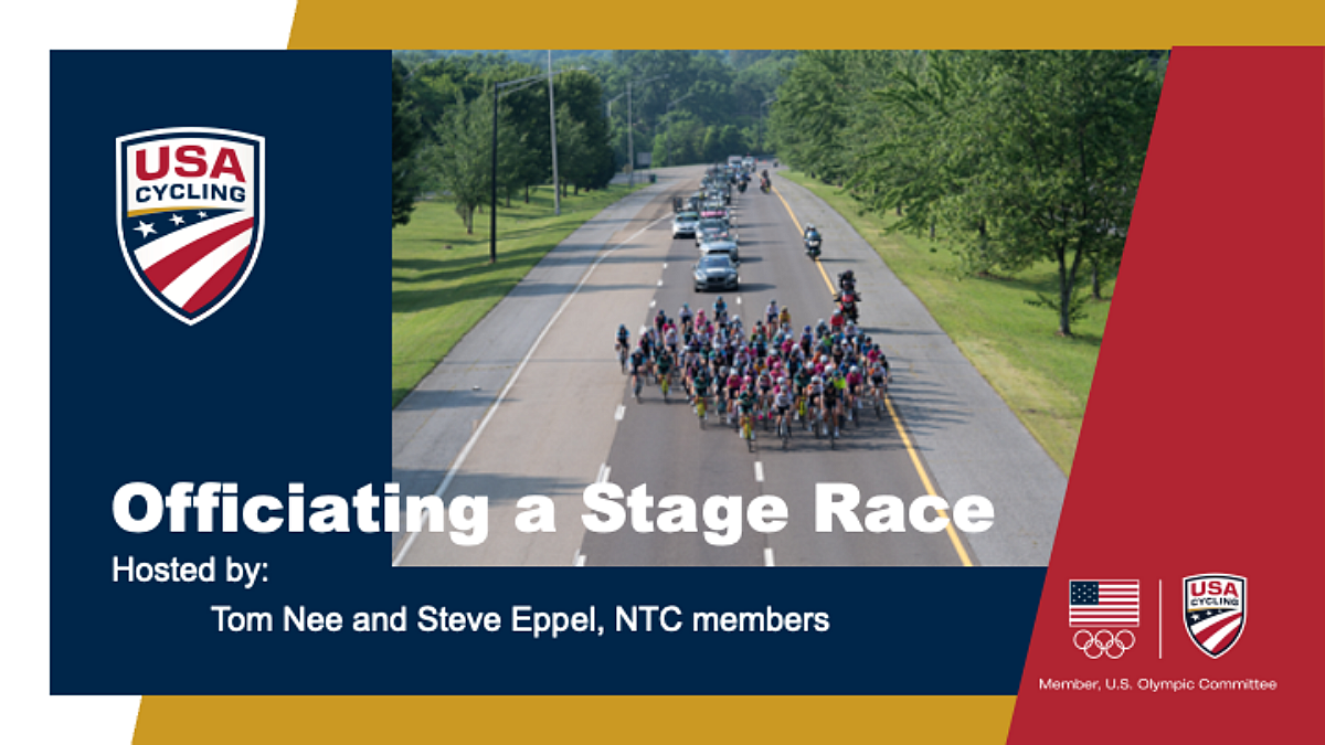 June 2023 Officials Webinar Officiating a Stage Race